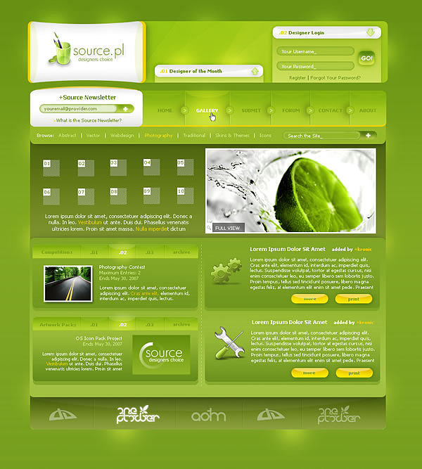 55个绿色布局的网站设计欣赏(5) 网页与网站的和谐设计